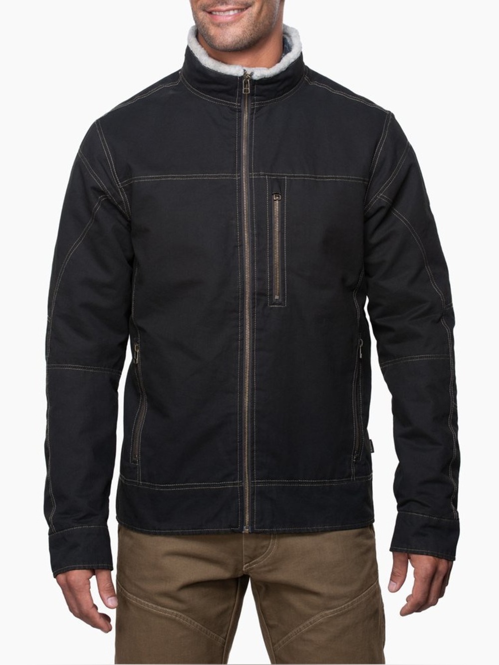 NWT Kuhl Burr Jacket Lined Men’s XL Espresso Color Rugged and durable